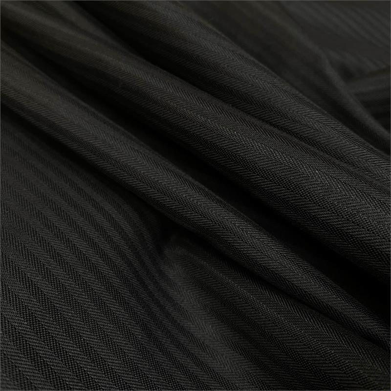Herringbone Pocketing Fabric—Black